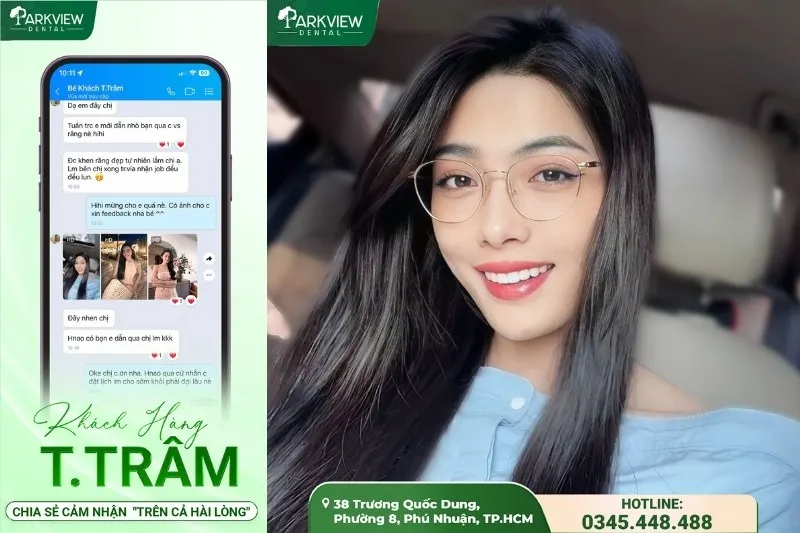 Feedback của khách hàng sau khi làm răng sứ tại Nha khoa Parkview